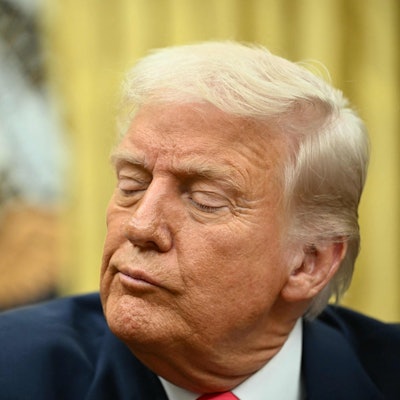 TOPSHOT - US President Donald Trump speaks after signing executive orders in the Oval Office of the White House in Washington, DC on March 6, 2025. (Photo by Mandel NGAN / AFP)