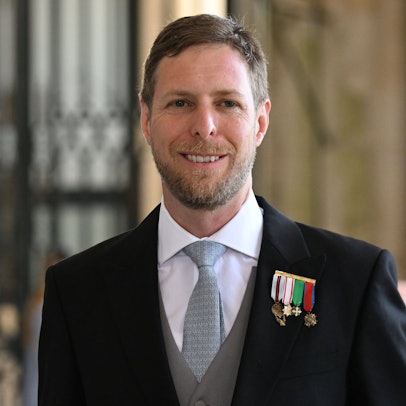 Prinz Leka von Albanien bei einer Hochzeit im Oktober 2023.