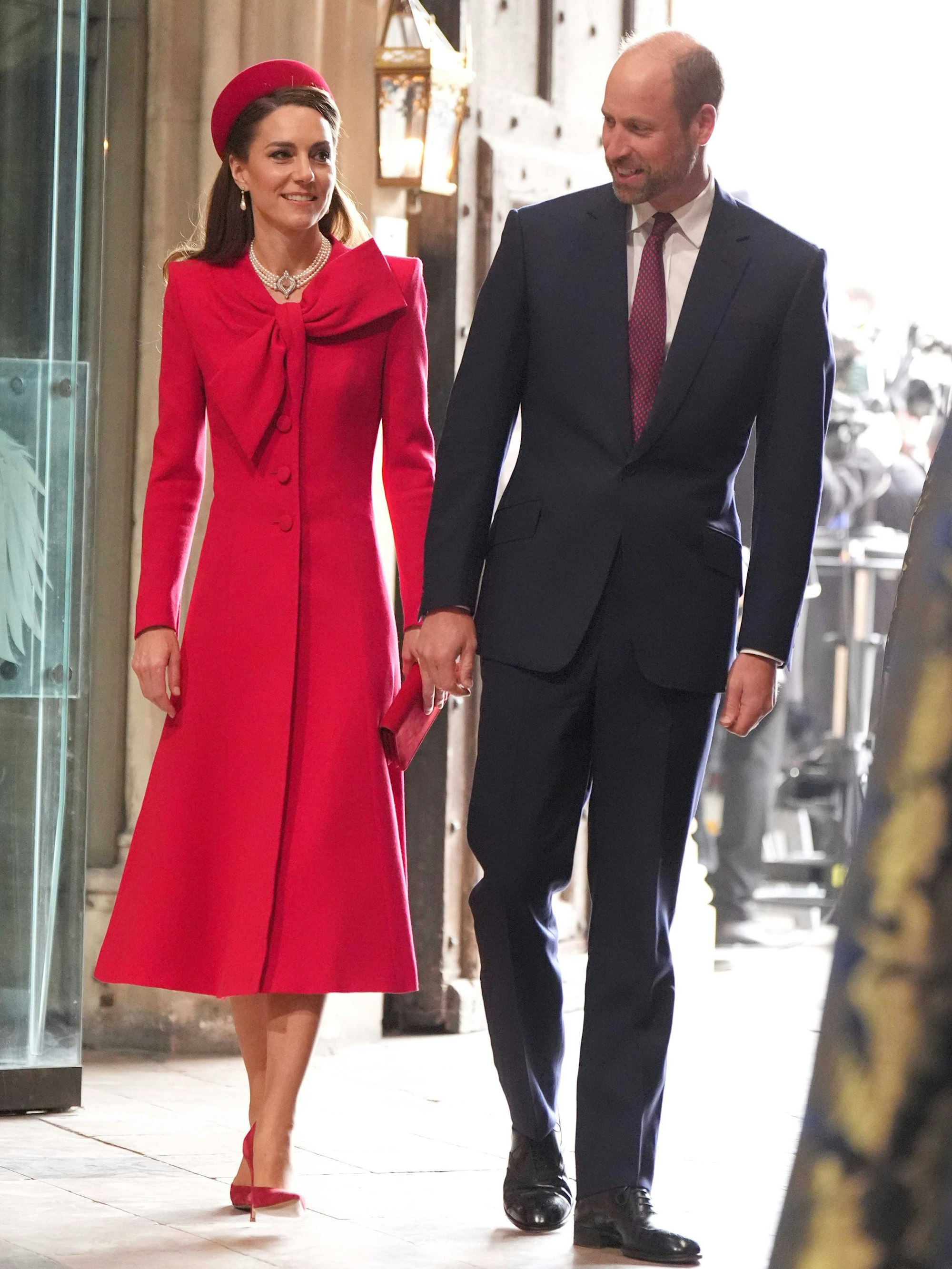 Prinzessin Kate und Prinz William kommen zum jährlichen Gottesdienst zum Commonwealth Day in der Westminster Abbey in London.