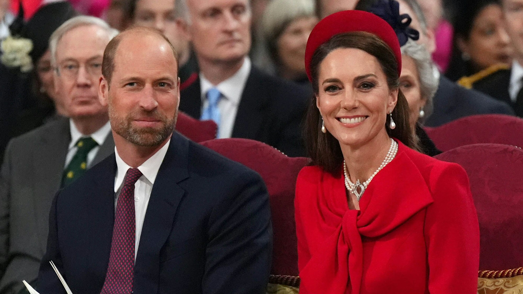 Prinzessin Kate und Prinz William beim jährlichen Gottesdienst zum Commonwealth Day in der Westminster Abbey in London.