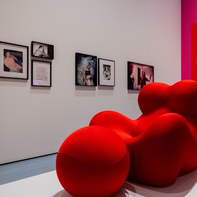 Der Sessel „La Mamma“ von Gaetano Pesce, Fotografien von Leigh Ledares und das Bild „Hemmung: Deine Mutter anrufen und auflegen“ von Lara Jordan (oben) sind in der Ausstellung „Mama. Von Maria bis Merkel“ im Museum Kunstpalast zu sehen.