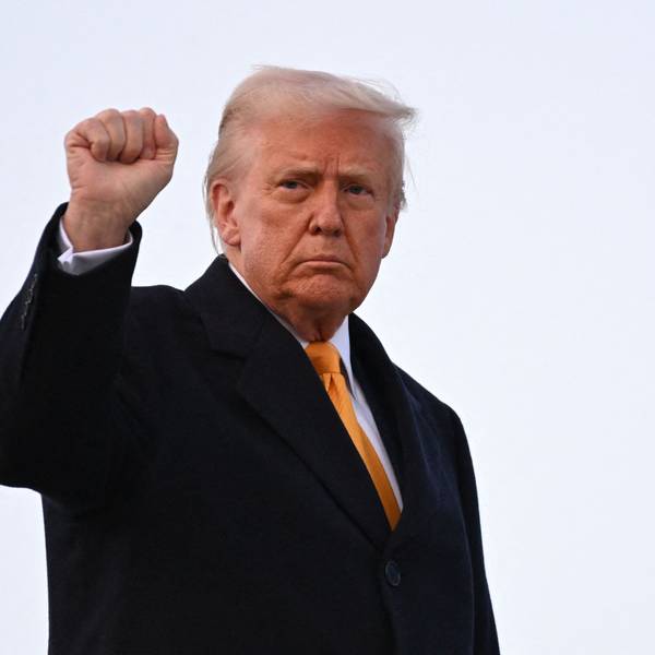 US-Präsident Donald Trump zeigt vor dem Besteigen der Air Force One eine Faust. (Archivbild)