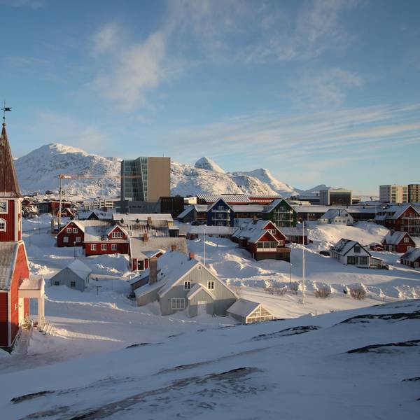 Das Bild zeigt den Stadtkern der grönländischen Hauptstadt Nuuk.Foto: Steffen Trumpf/dpa