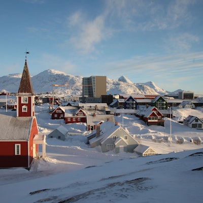Das Bild zeigt den Stadtkern der grönländischen Hauptstadt Nuuk.Foto: Steffen Trumpf/dpa