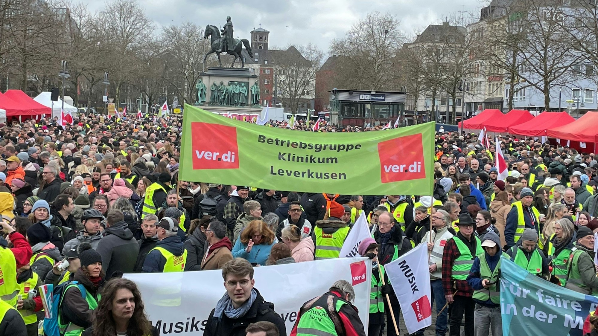 Warnstreik Klinikum Leverkusen in Köln