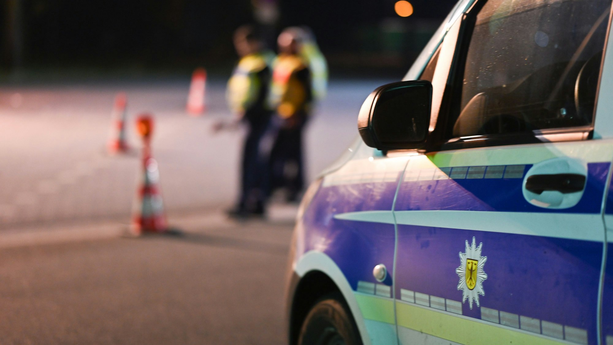 Die Bundespolizei kontrolliert den Grenzübergang in Bad Bentheim.