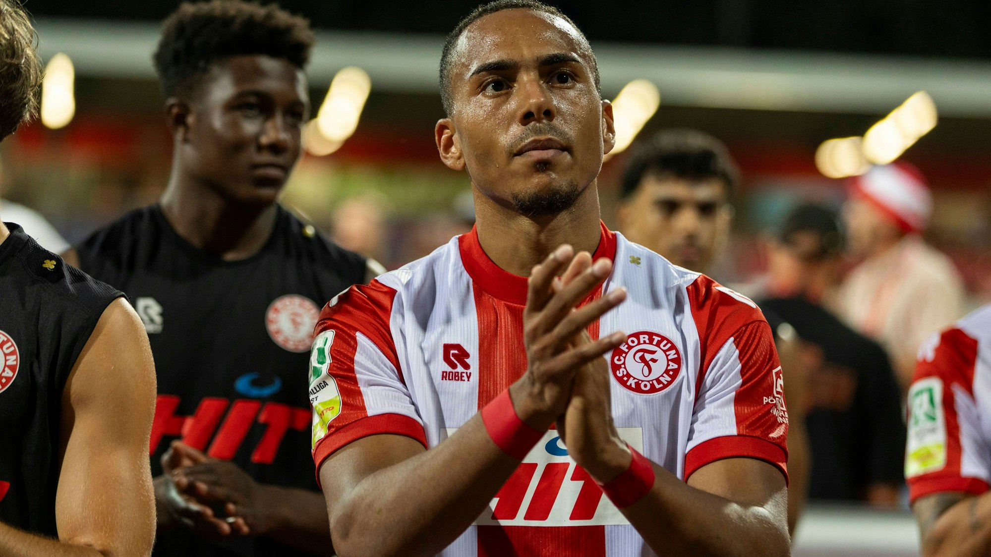 Regionalliga West Fortuna Köln - 1. FC Düren, 09.08.2024 Robin Afamefuna Fortuna Köln, 22. Regionalliga West, Fortuna Köln - 1. FC Düren, 3. Spieltag, am 09.08.2024, Südstadion, Köln *** Regionalliga West Fortuna Köln 1 FC Düren, 09 08 2024 Robin Afamefuna Fortuna Köln, 22 Regionalliga West, Fortuna Köln 1 FC Düren, 3 Matchday, on 09 08 2024, Südstadion, Cologne Copyright: xBEAUTIFULxSPORTS/Meuselx