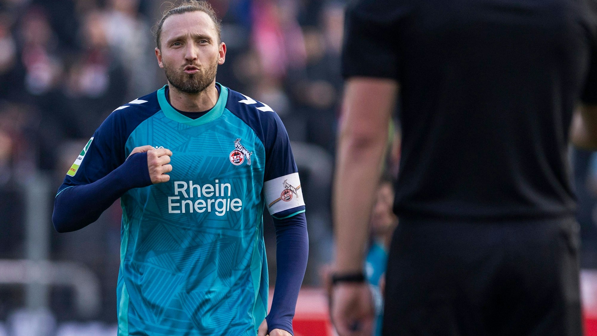 Regionalliga West: Fortuna Köln - 1. FC Köln U21, U 21 09.02.2024 Marco Höger 1. FC Köln U21, 37. Regionalliga West, Fortuna Köln - 1. FC Köln U21, 21. Spieltag, am 09.02.2024, Südstadion, Köln *** Regionalliga West Fortuna Köln 1 FC Köln U21, 09 02 2024 Marco Höger 1 FC Köln U21, 37 Regionalliga West, Fortuna Köln 1 FC Köln U21, 21 Matchday, on 09 02 2024, Südstadion, Cologne Copyright: xBEAUTIFULxSPORTS/Meuselx