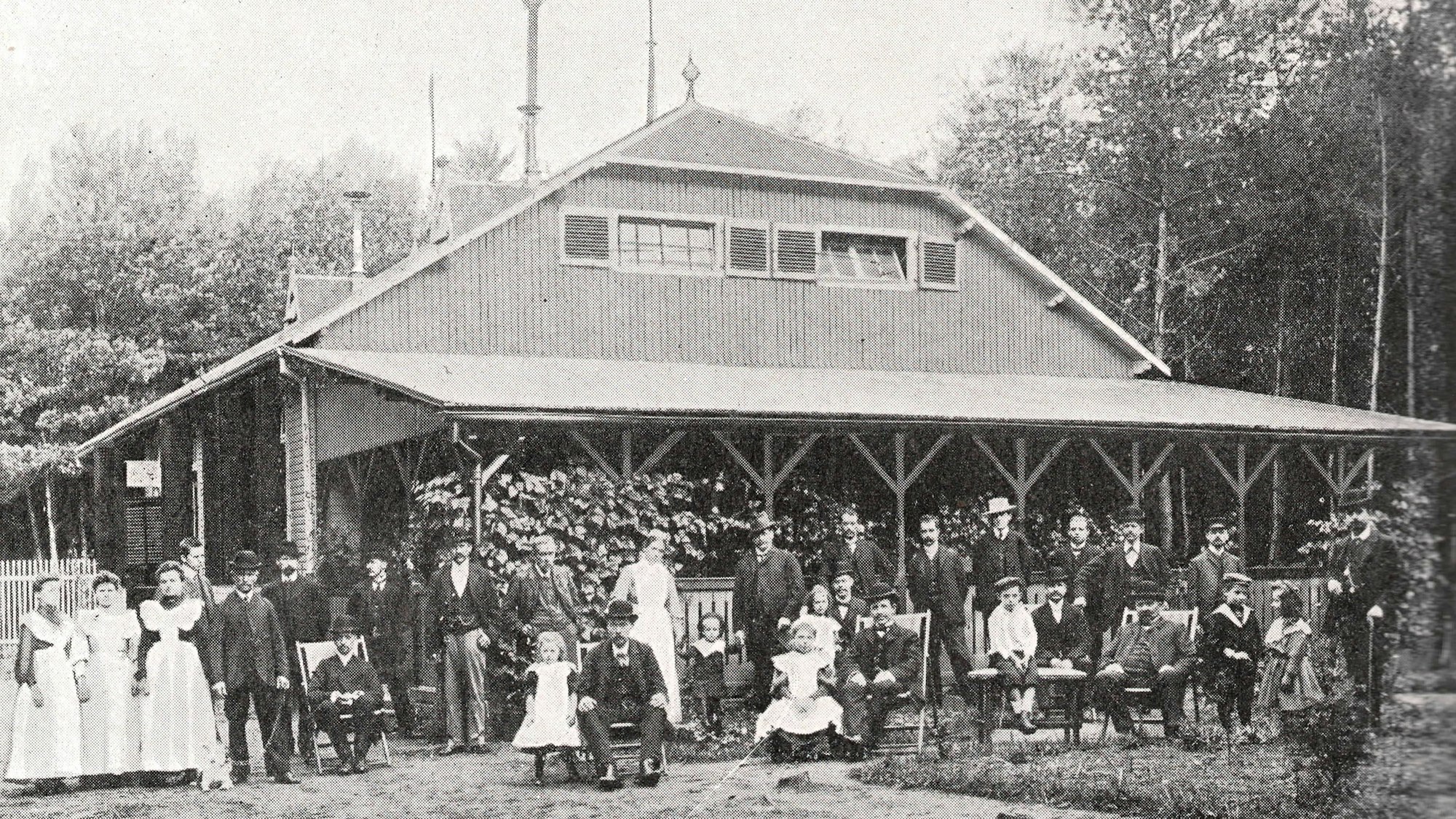 Die Waldschule im Königsforst im Jahr 1908.