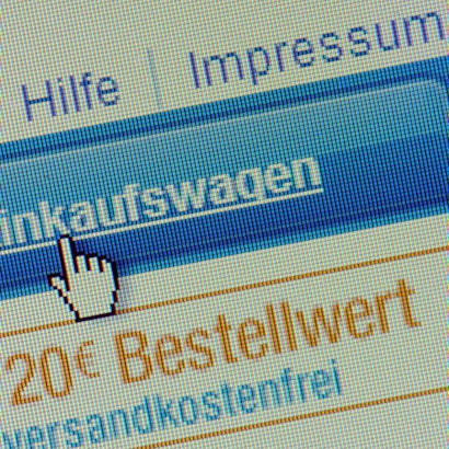 Eine Webseite eines Online-Verkaufsportals