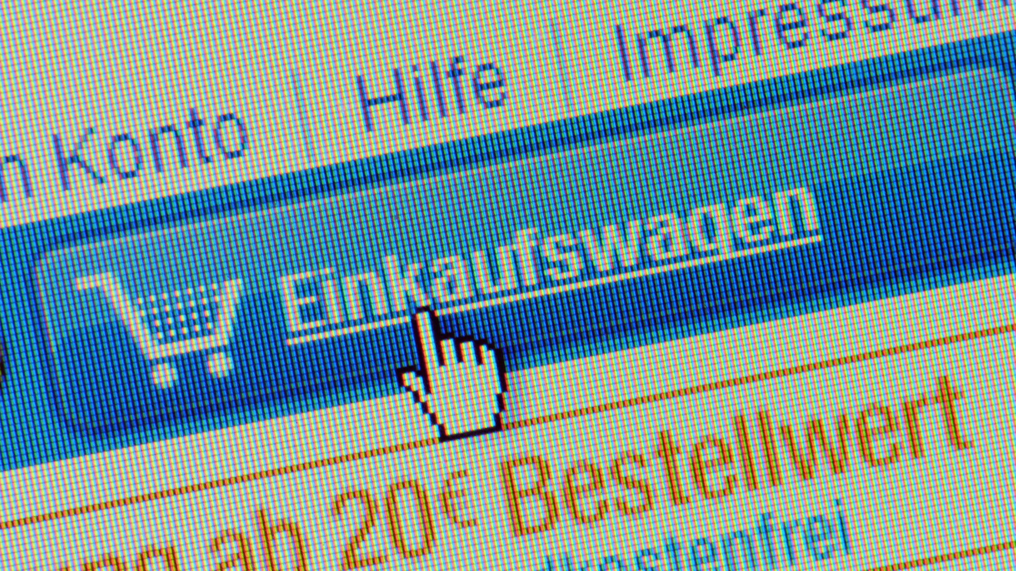 Eine Webseite eines Online-Verkaufsportals