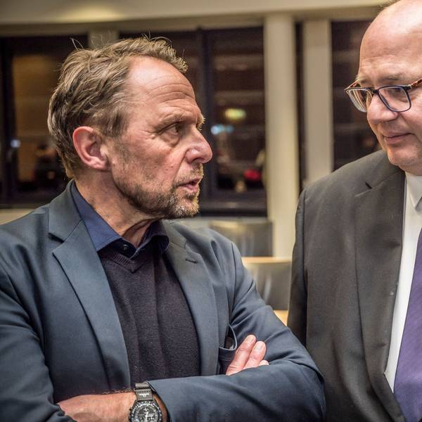 Oberbürgermeisterkandidaten: Uwe Richrath (SPD) und Stefan Hebbel (CDU).