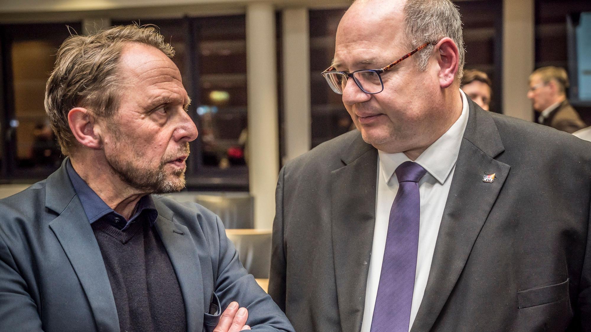 Der Oberbürgermeister und der Kandidat: Uwer Richrat und Stefan Hebbel. Foto: Ralf Krieger