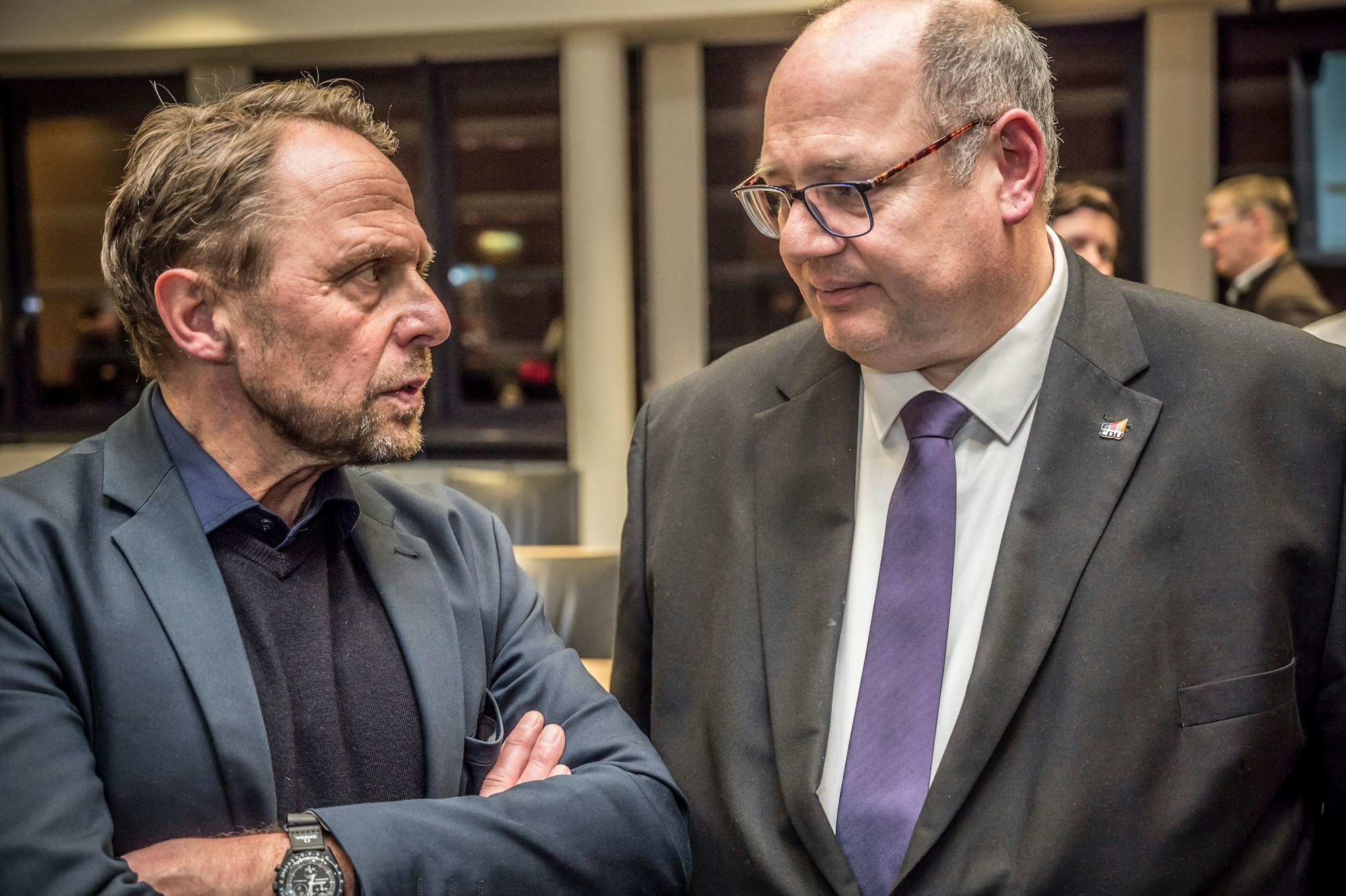 Der Oberbürgermeister und der Kandidat: Uwer Richrat und Stefan Hebbel. Foto: Ralf Krieger