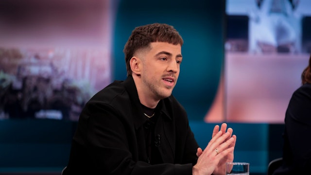 Bundeswehr-Jugendoffizier David Matei bei seinem Auftritt bei „hart aber fair“ am Montagabend.