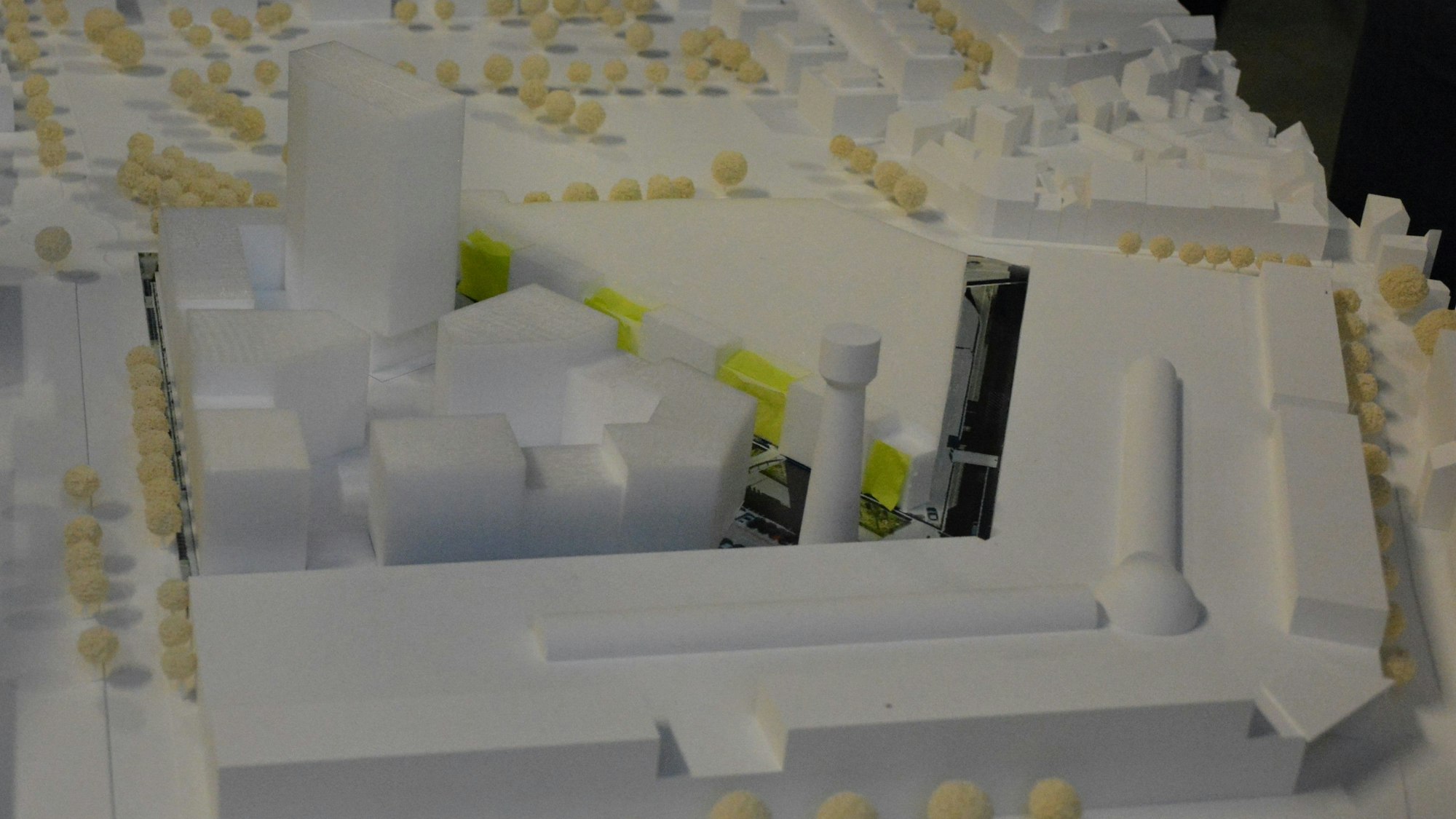 Visualisierung der Planungswerkstatt für das Areal zwischen den Köln-Arcaden und dem Bürgerpark.