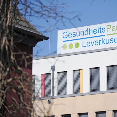 Das Logo des Gesundheitsparks in Schlebusch.