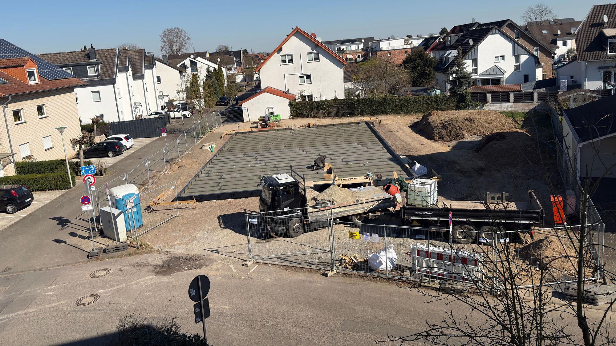 Eine Baustelle in Sinnersdorf.