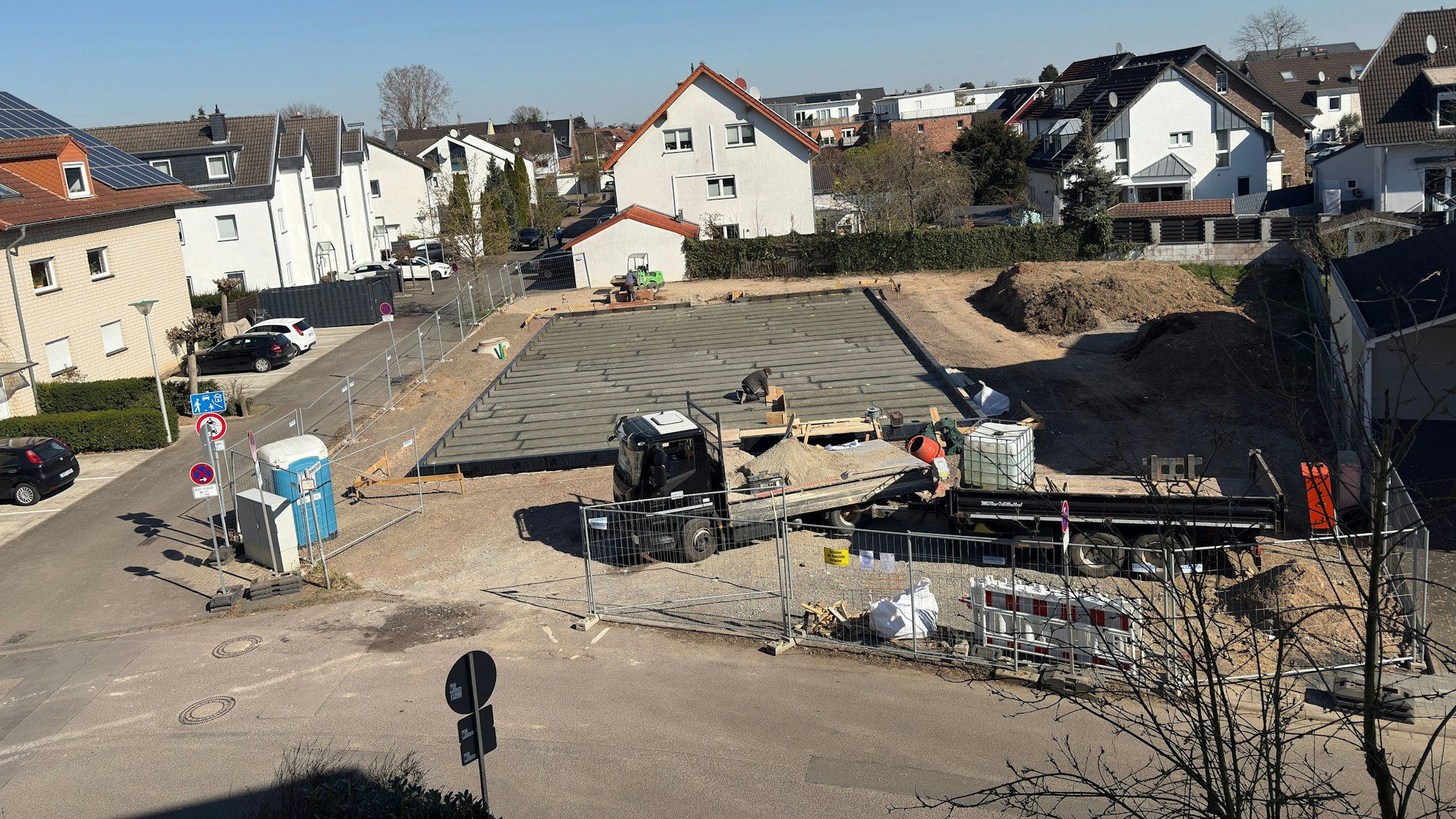 Eine Baustelle in Sinnersdorf.