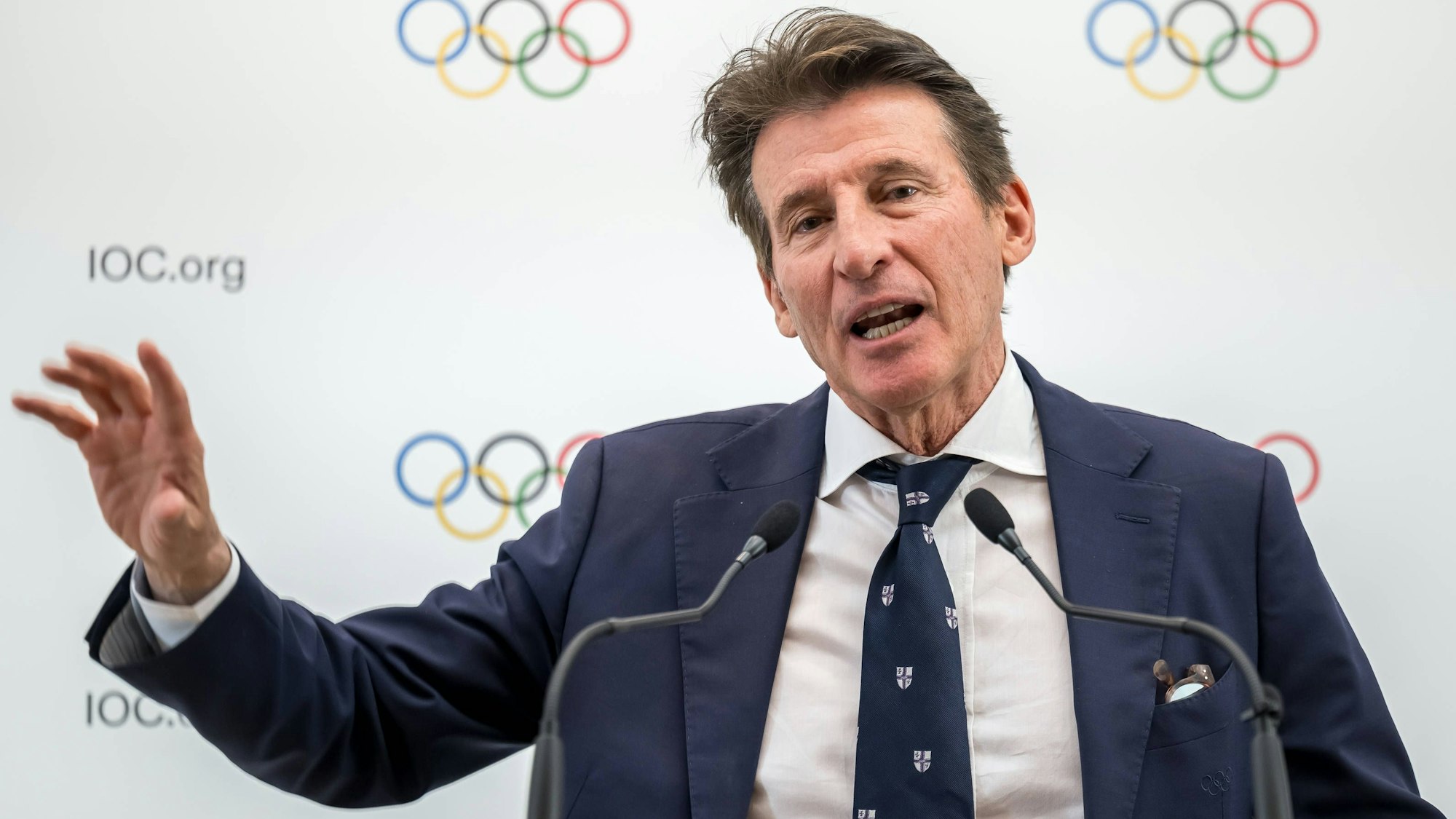 Sebastian Coe, einer der Favoriten auf die Bach-Nachfolge.