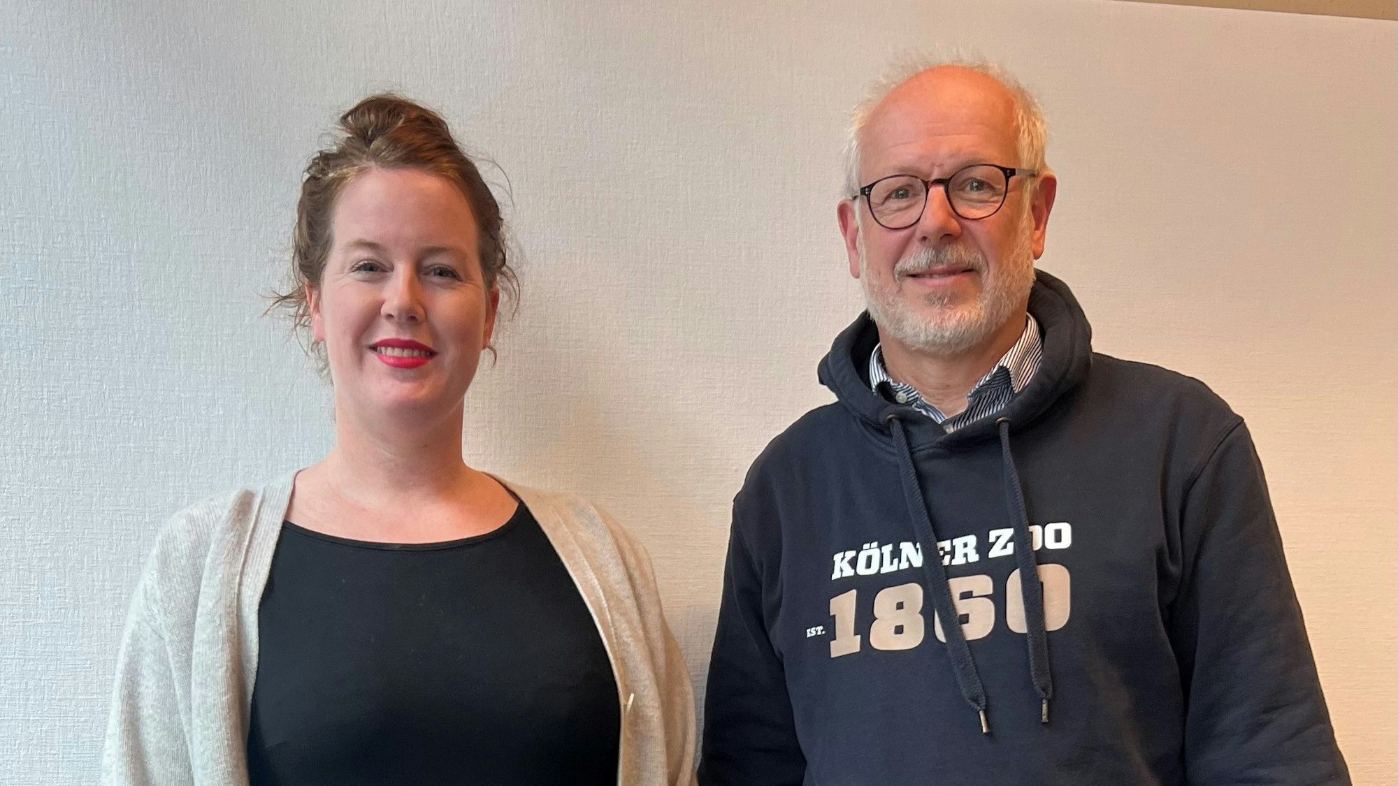 Sarah Brasack und Theo Pagel beim Interview in der Redaktion