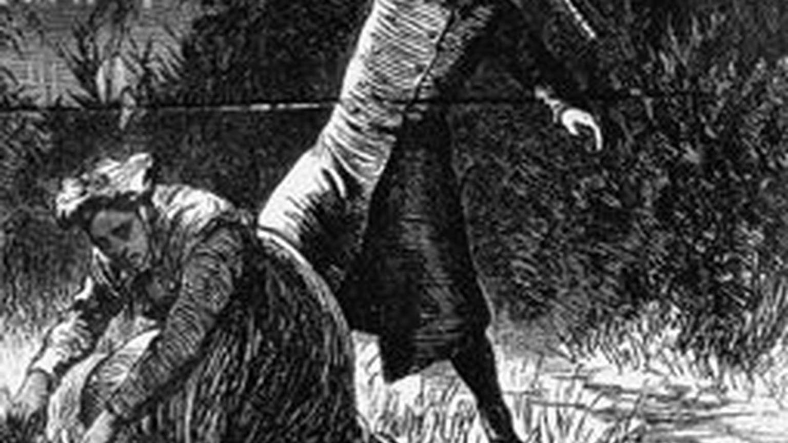 Pastor Peter Joseph Schäffer begeht im Jahr 1803 einen Mord auf den Poller Wiesen. Illustration der grausamen Tat