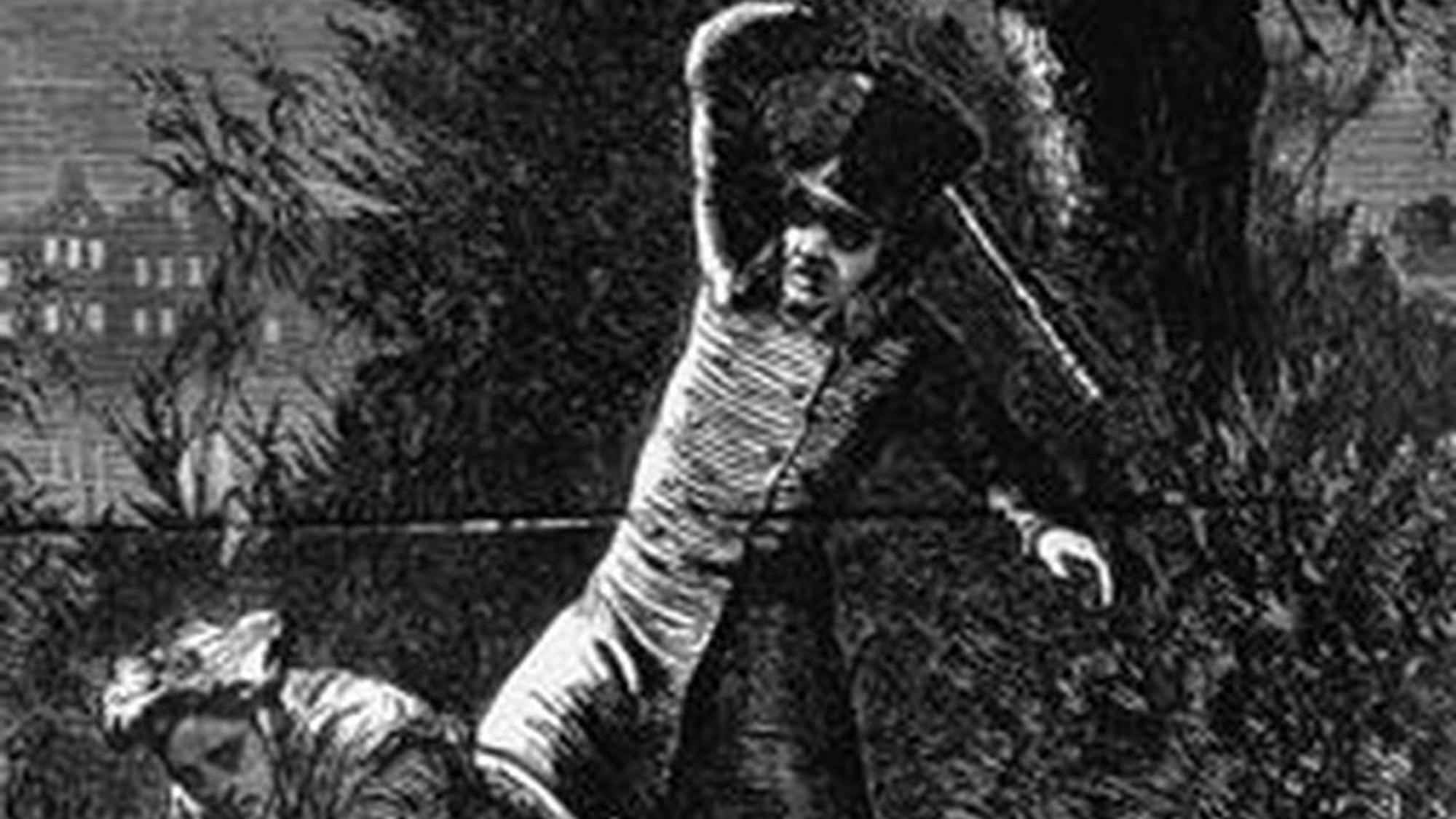 Pastor Peter Joseph Schäffer begeht im Jahr 1803 einen Mord auf den Poller Wiesen. Illustration der grausamen Tat