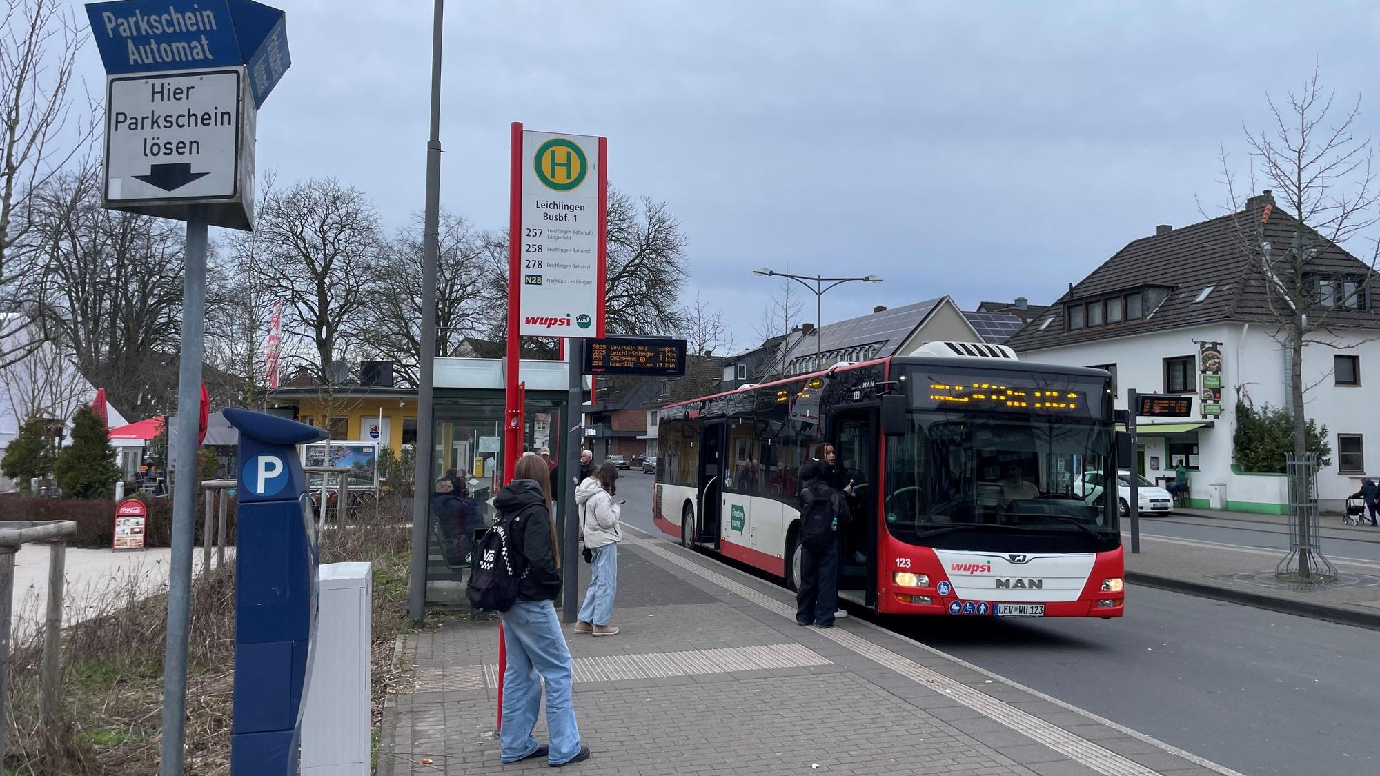 Der Busbahnhof in Leichlingen