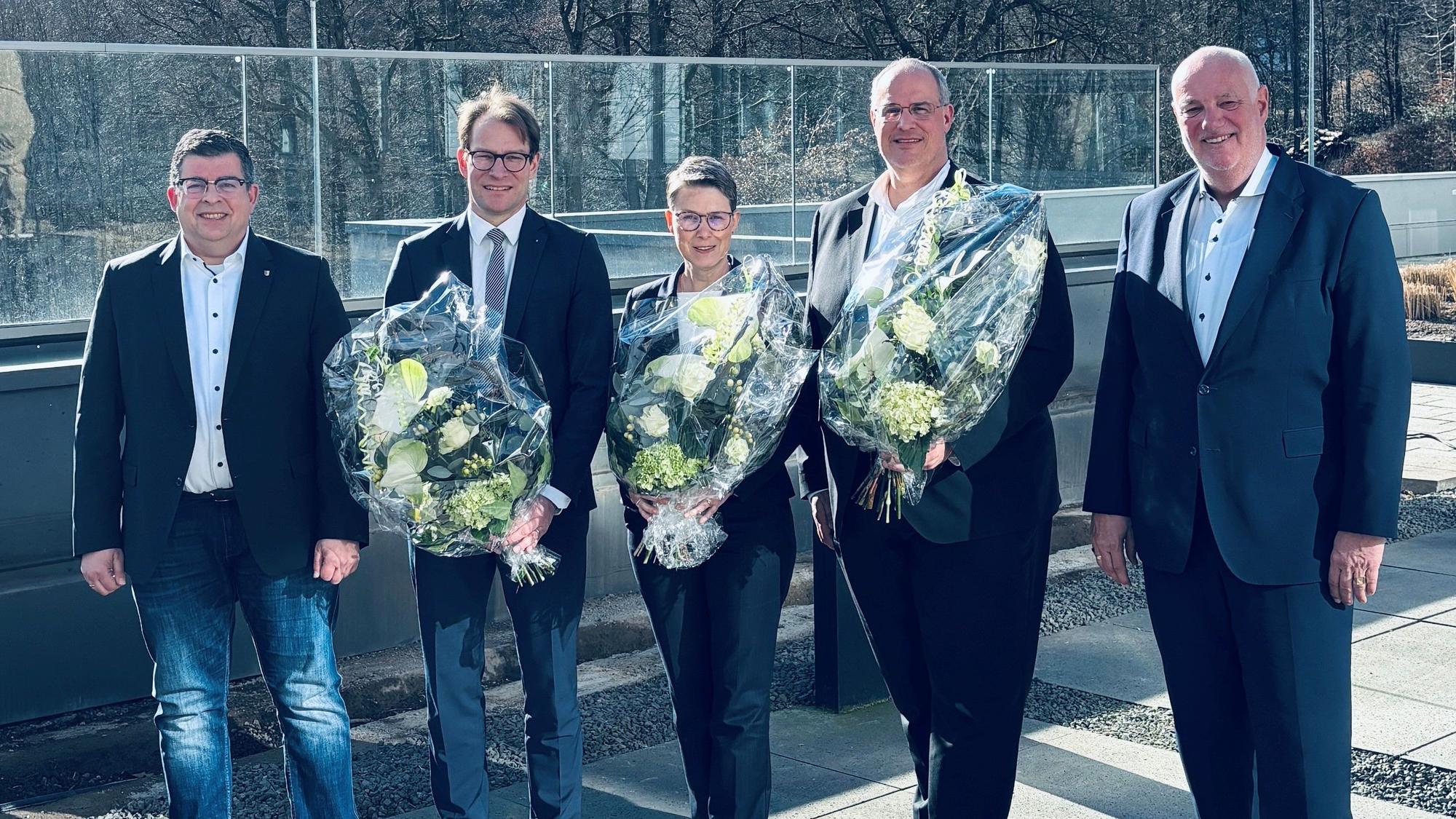 Verwaltungsvorsitzender Frank Helmenstein (v.l.) mit Gunter Derksen, Antje Heitmann, Dirk Steinbach und Frank Grebe.