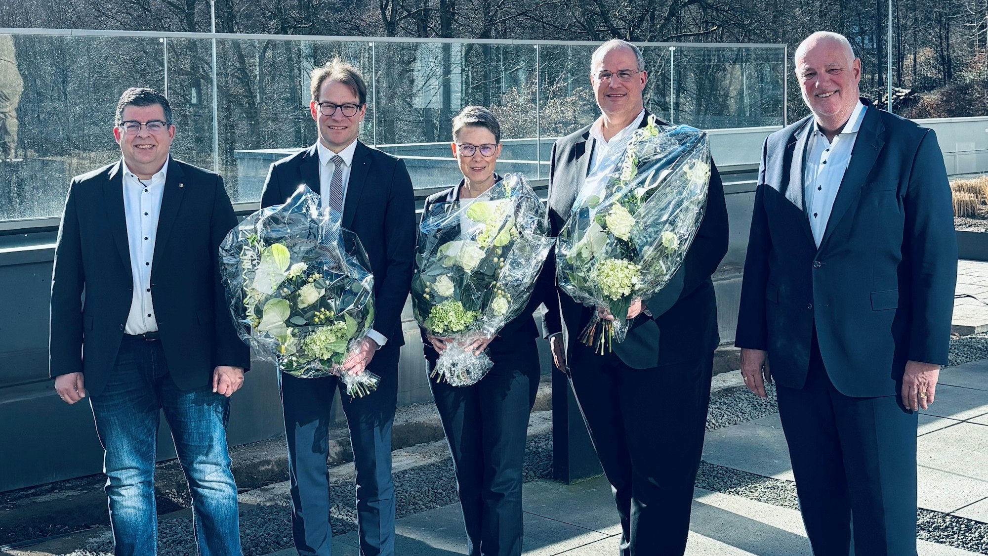 Verwaltungsvorsitzender Frank Helmenstein (v.l.) mit Gunter Derksen, Antje Heitmann, Dirk Steinbach und Frank Grebe.