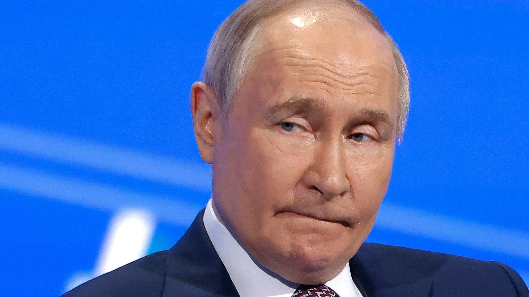 Der russische Diktator Wladimir Putin beim Jahreskongress der Russischen Union der Industriellen und Unternehmer in dieser Woche. (Archivbild)