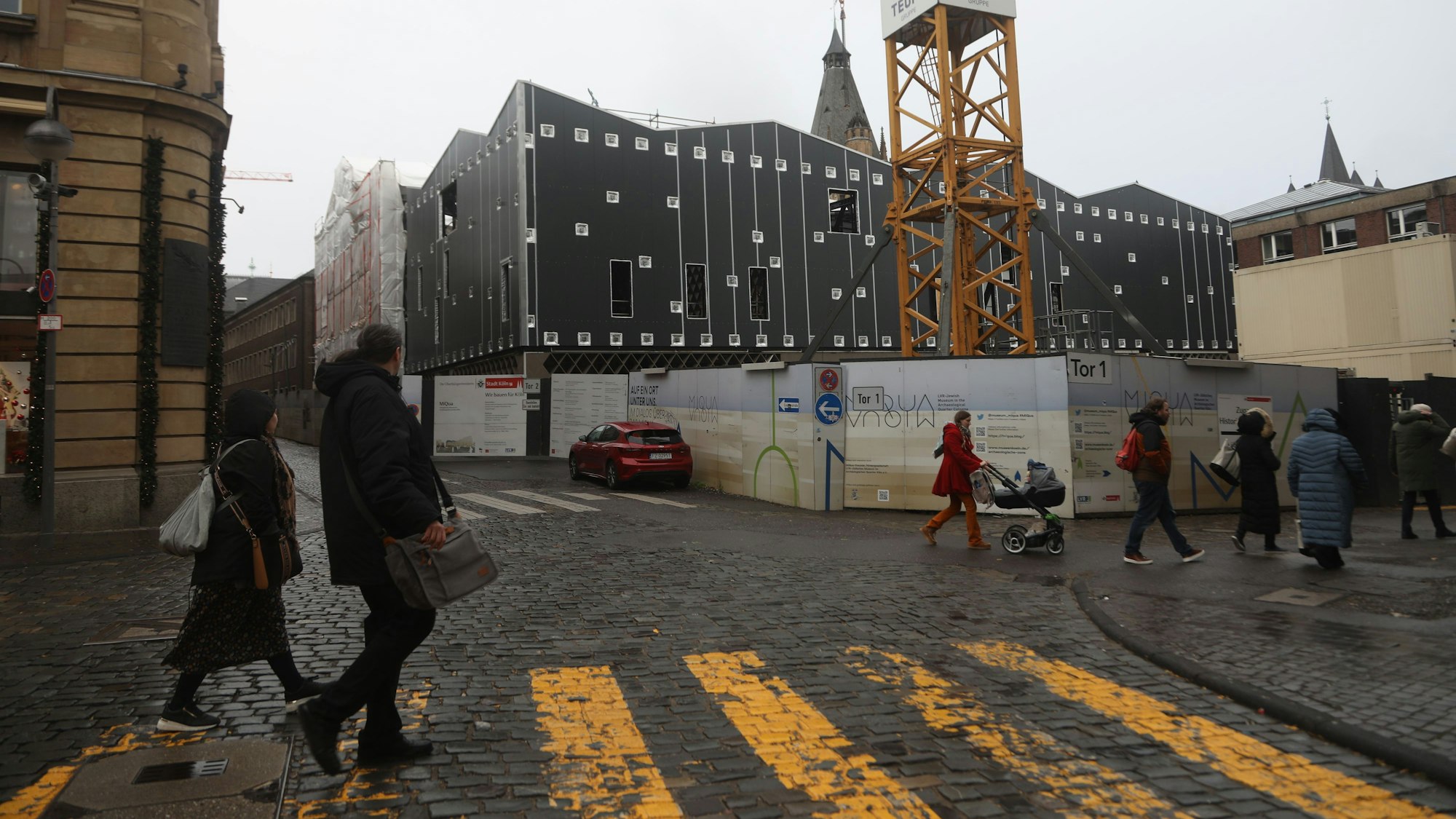 Die Miqua-Baustelle in der Kölner Innenstadt im Dezember.