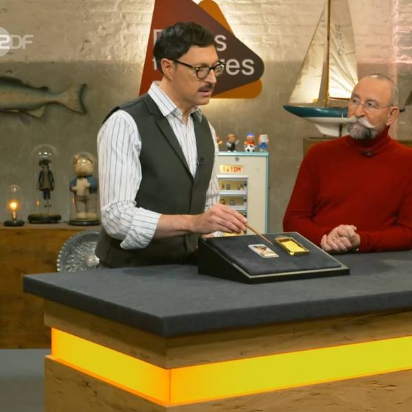 Frank Hilger (v.r.) mit Horst Lichter und Experte Colmar Schulte-Goltz bei „Bares für Rares“.