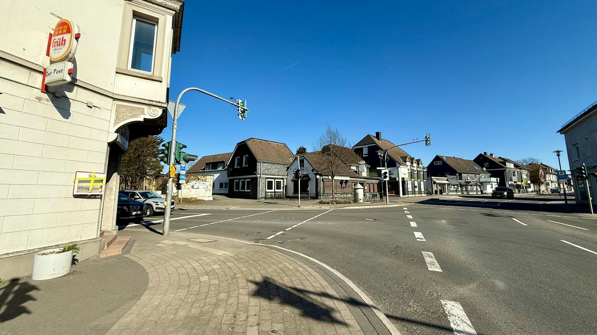 Die Ecke Kölner / Witzheldener Straße in Hilgen