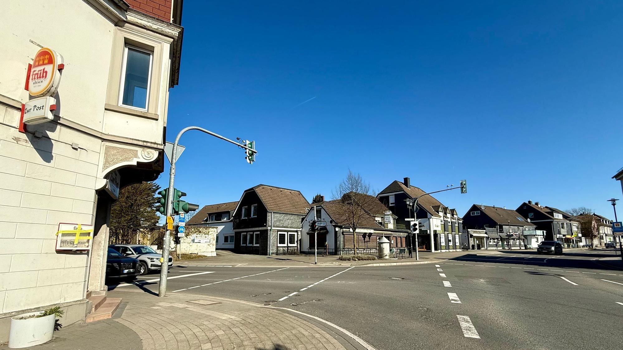 Die Ecke Kölner / Witzheldener Straße in Hilgen
