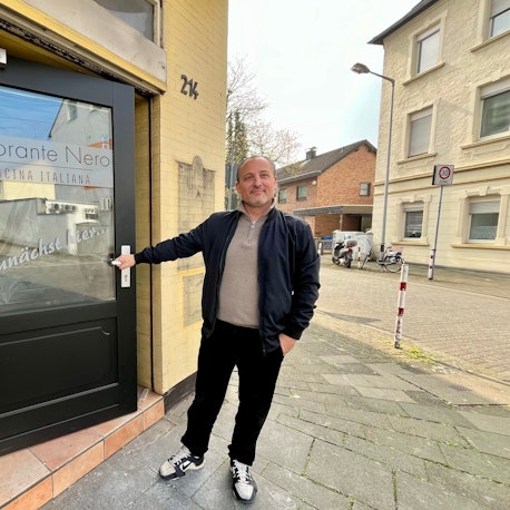 Silvio Gallo an seinem neuen Restaurant „Nero“.