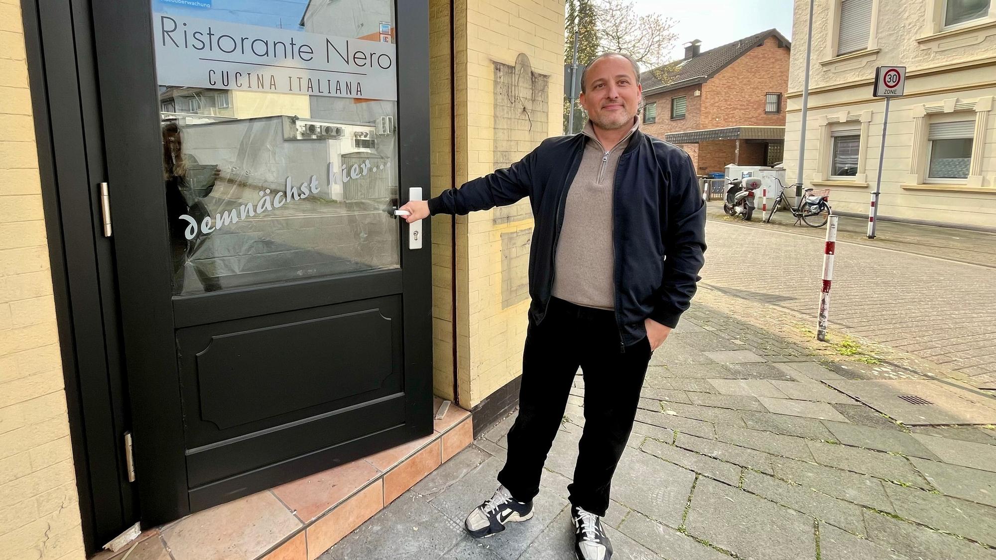 Silvio Gallo an seinem neuen Restaurant „Nero“.
