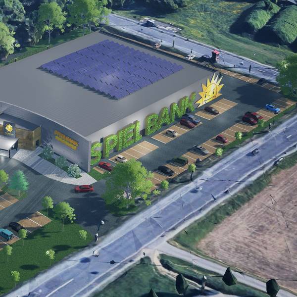 Visualisierung des Neubaus für die Merkur Spielbank Siegburg an der Isaac-Bürger-Straße
