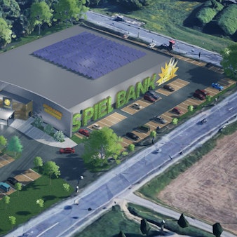 Visualisierung des Neubaus für die Merkur Spielbank Siegburg an der Isaac-Bürger-Straße