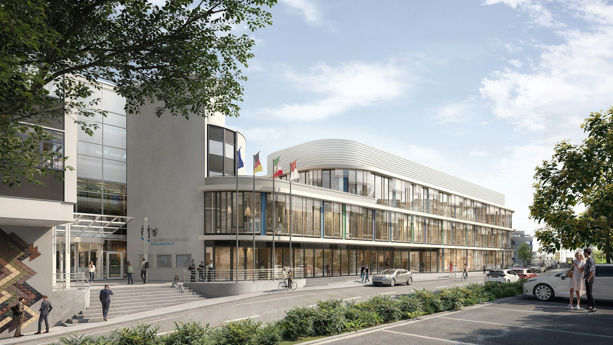 Visualisierungen der Zentralisierung der Kreisverwaltung in Gummersbach.