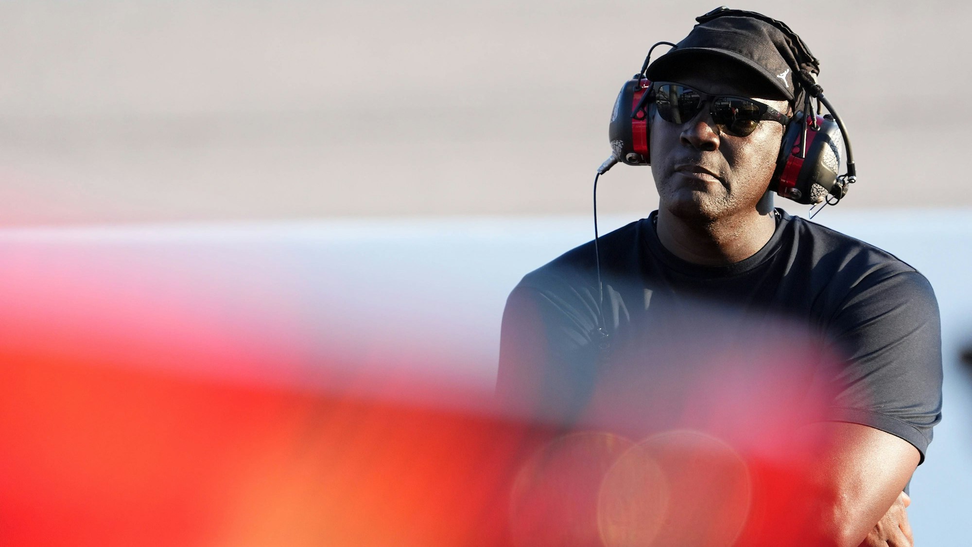 Michael „Air“ Jordan bei einem Nascar-Rennen