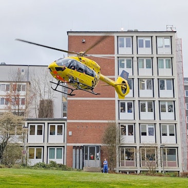 Hubschraubereinsatz am Klinikum Leverkusen