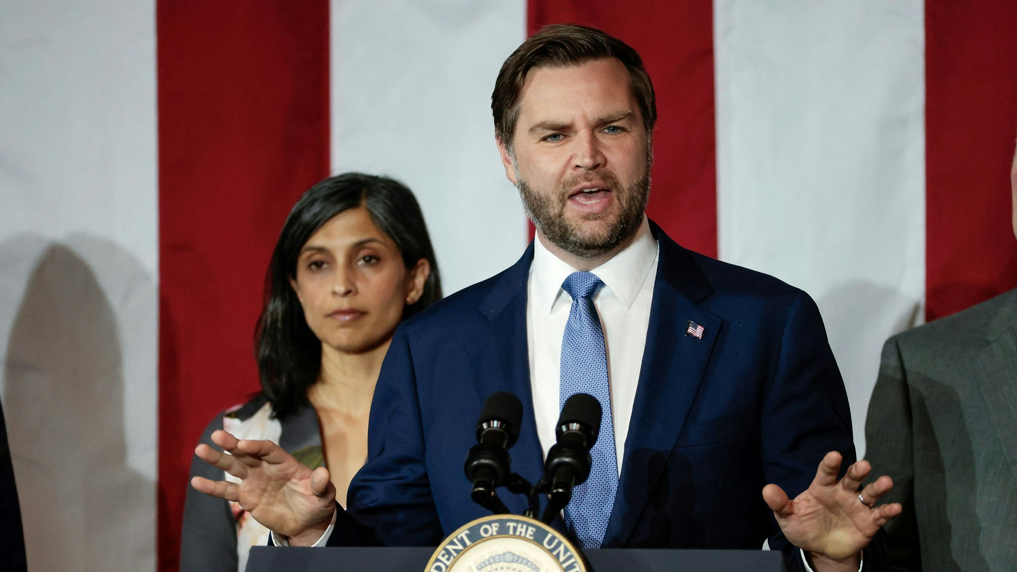 US-Vizepräsident JD Vance war Teil einer regierungsinternen Chatgruppe, der ein Journalist versehentlich hinzugefügt wurde. (Archivbild)