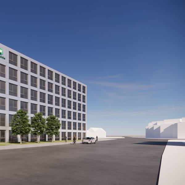Die Firma Bechtle stellt ihr neues Gebäude in Sankt Augustin vor. Baubeginn ist im April 2025.