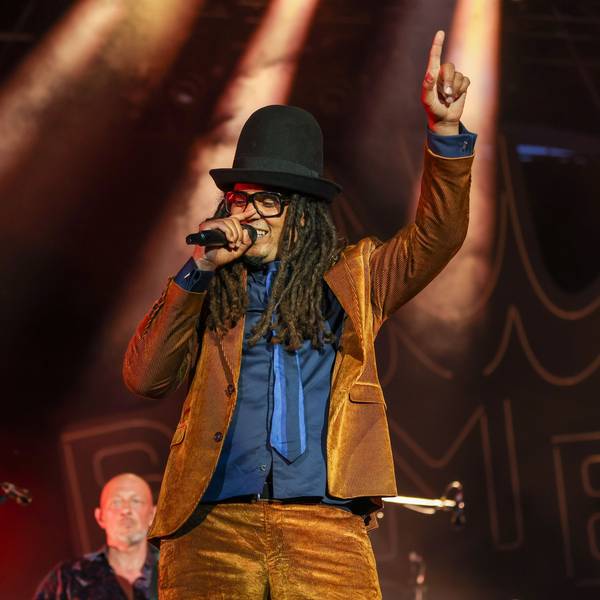 Frank Dellé von der Band Seeed dem Auftritt auf der Parkbühne in der Wuhlheide. Das heutige Konzert ist der Auftakt zu neun Open-Air Konzerten der Gruppe. +++ dpa-Bildfunk +++