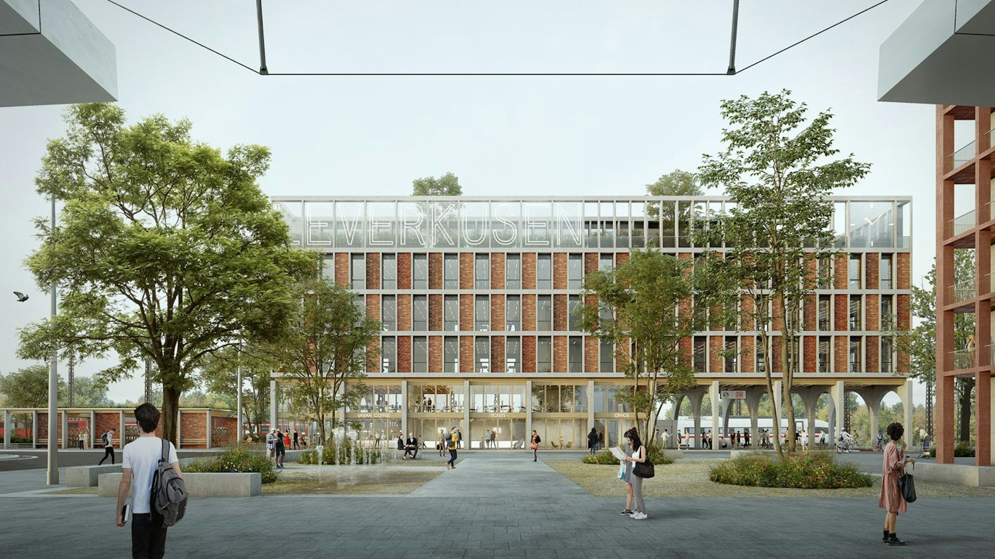 Entwurf für den neuen Bahnhof Leverkusen-Mitte