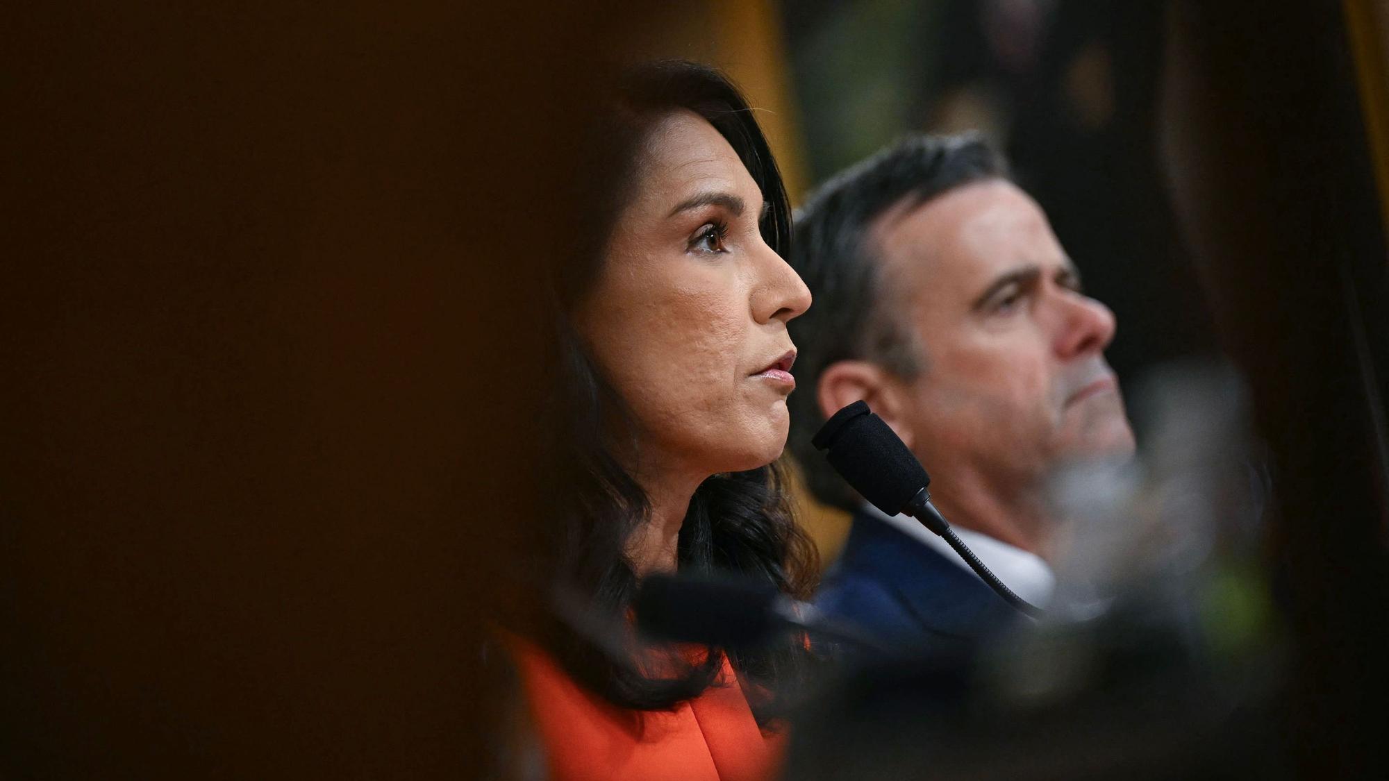 Geheimdienstchefin Tulsi Gabbard und CIA-Chef John Ratcliffe bei der Anhörung vor dem Geheimdienstkomitee des Senats. (Archivbild)