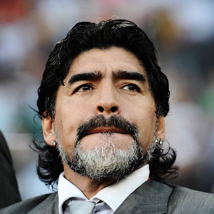 Diego Maradona bei der WM 2010 (Archivbild)