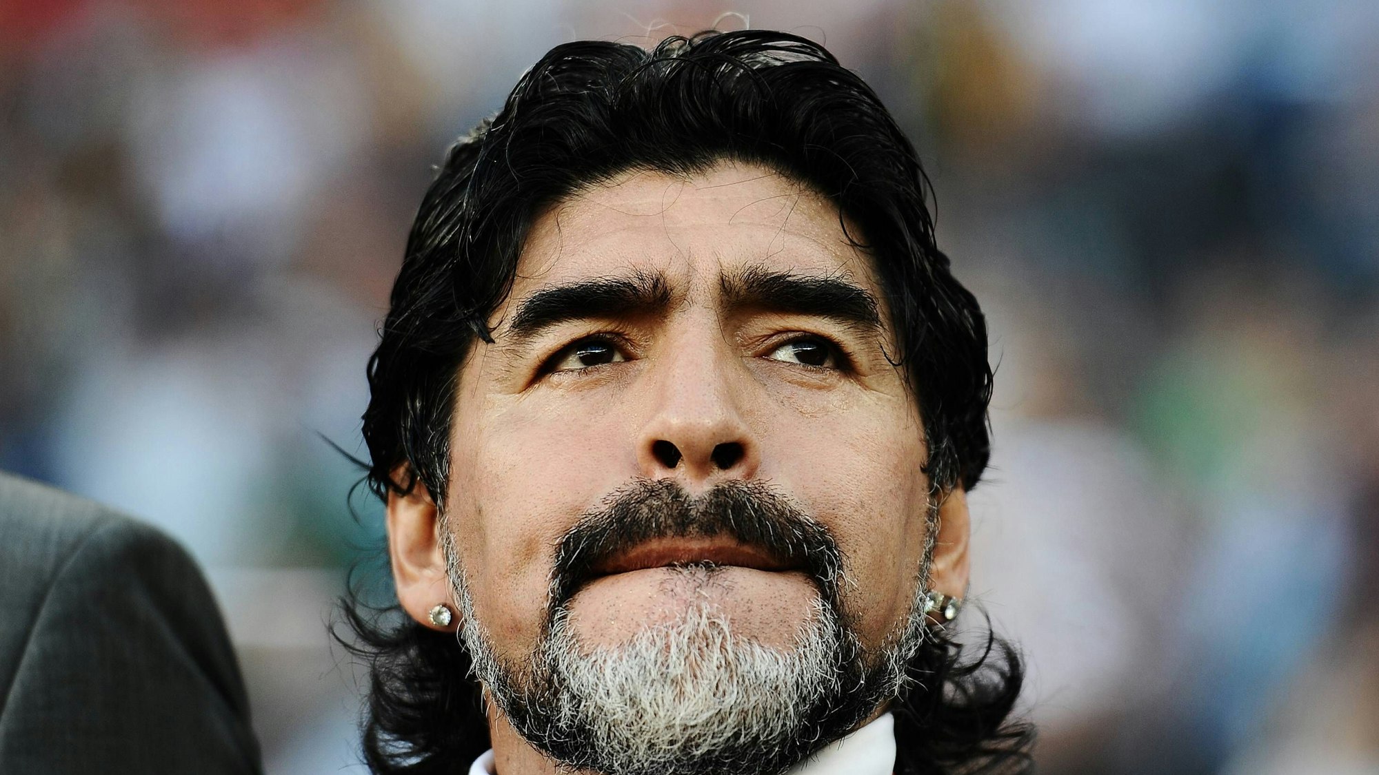 Diego Maradona bei der WM 2010 (Archivbild)