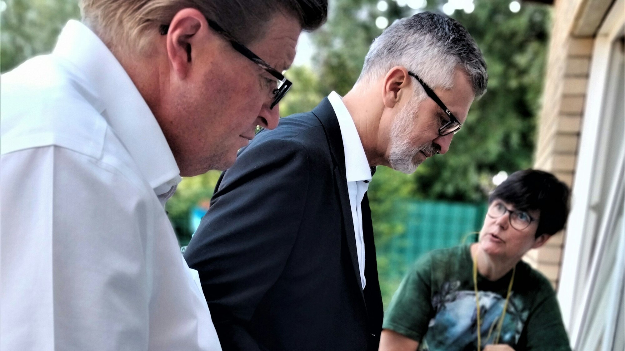 Parteichef Addy Muckes (links) und Pressesprecher Harald Stingl wollten beide Bürgermeister werden. Stingl setzte sich durch.